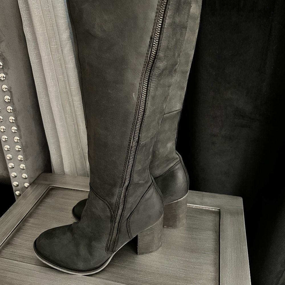 ALDO Grey Zip-Up Boots Women's UK 5 / US 7.5